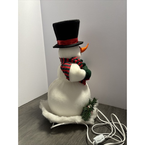LARGE LIGHTED Blow Mold SNOWMAN CHRISTMAS FIGURE DISPLAY DECOR - 17" - Picture 6 of 9